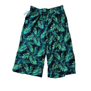 Soft Surroundings Capri Pants, Linen Blend; size XL, Tropical Print, NWT
